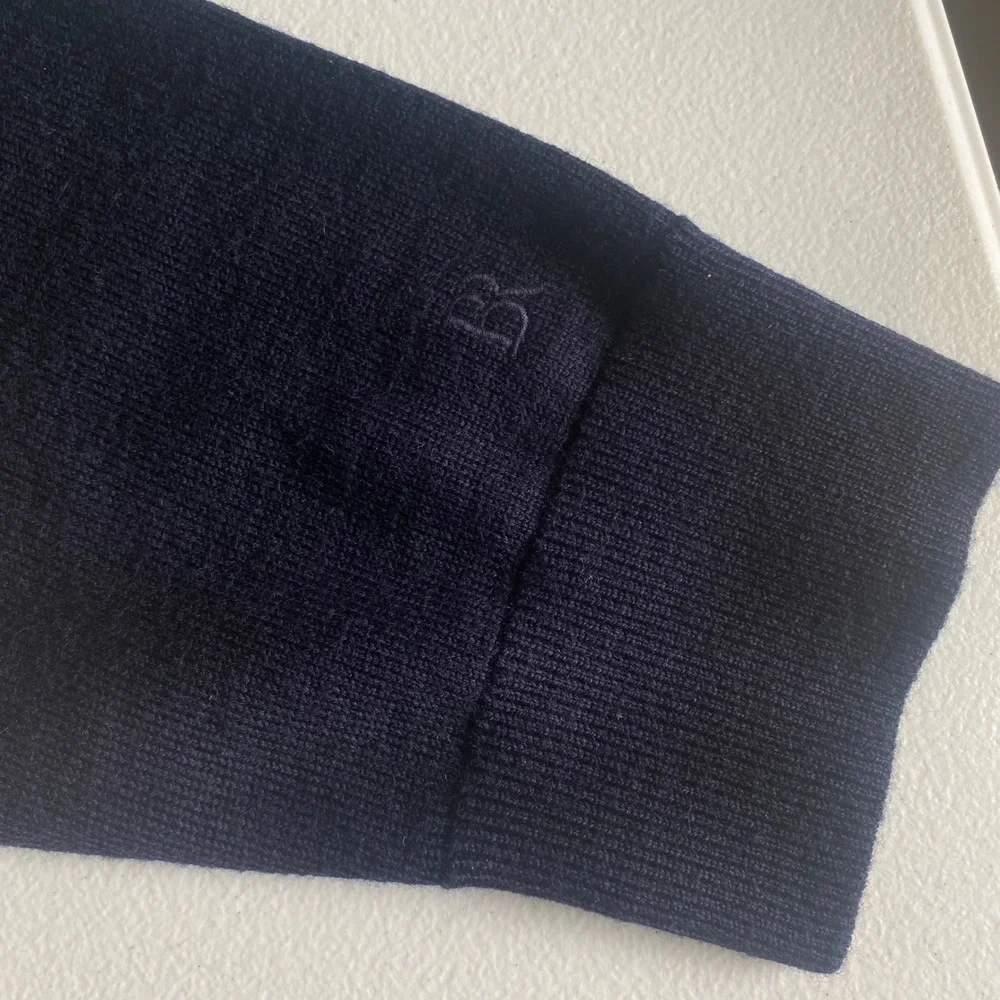 Banana Republic Merino Wool Sweater Navy Crew Neck Knit Size‎ L
